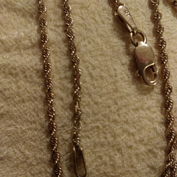 14K Solid rope chain. - Picture 3 of 8